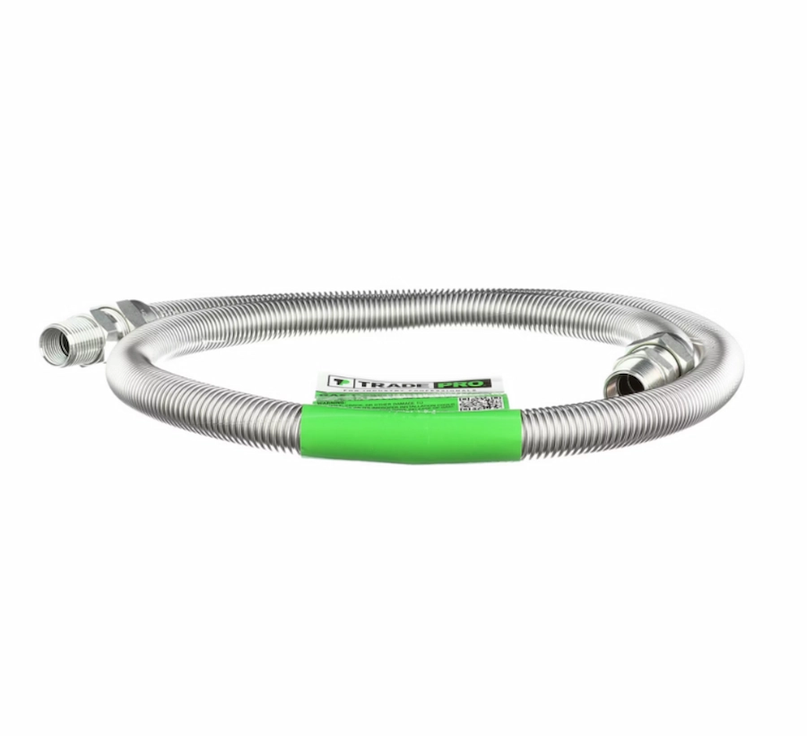 TRADEPRO - 58 x 36 Gas Connector with 12 Male Fittings 36” Gas Flex w/ Valve - Image 1