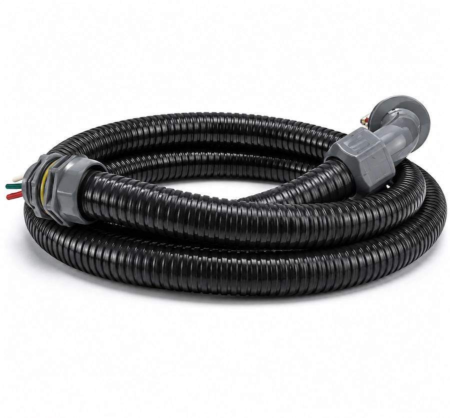 TRADEPRO - Non-Metallic Connector Whip 34 x 6 3/4” Electrical Whip 6ft - Image 1
