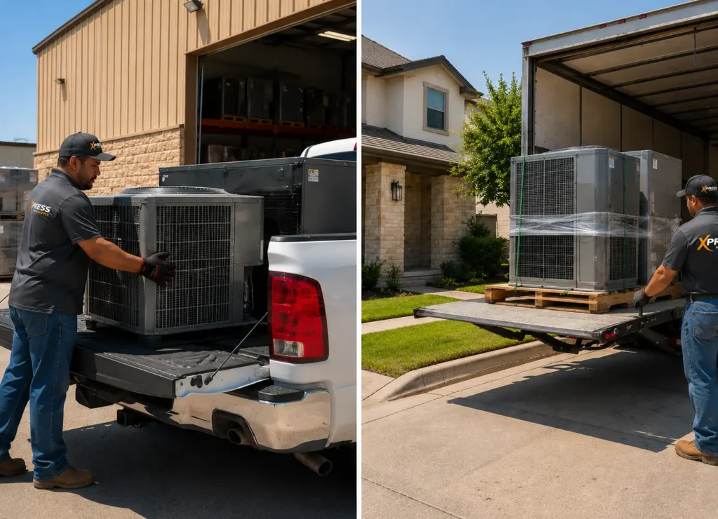 HVAC same day pickup and delivery Texas